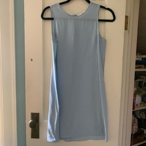 Blue Silk Amanda Uprichard Shift Dress Petite
